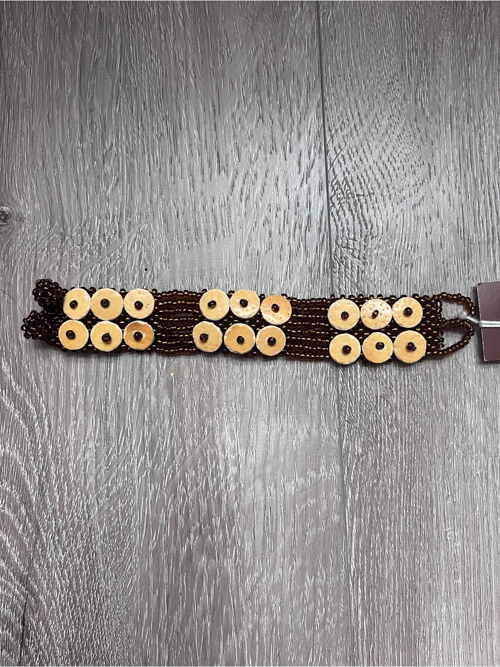 Artisan Brown Beaded Multi-Strand Bracelet